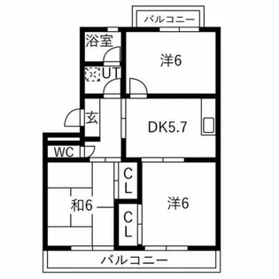 エスペランサ大友【4階】の間取り
