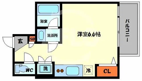 ブランTAT弁天町【7階】の間取り