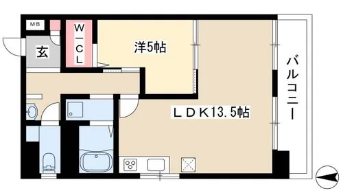 穂高ハイツ【401号室】の間取り