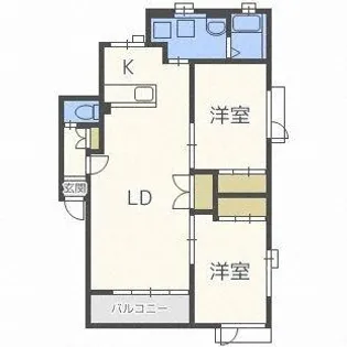 クレール新川【202号室】の間取り