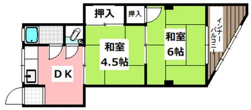 山口ビル【303号室】の間取り