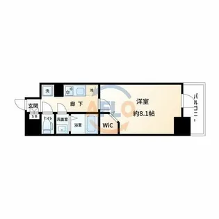 Alivisドーム前【4階】の間取り