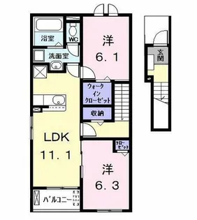 コージィープレイス 凛【203号室】の間取り