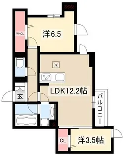 トリシアことひら【303号室】の間取り