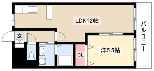 ピースフルムーン【3階】の間取り