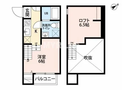 福岡県福岡市南区野間1丁目【アパート】の間取り