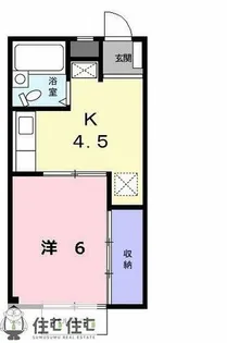 エクセル鬼頭【105号室】の間取り
