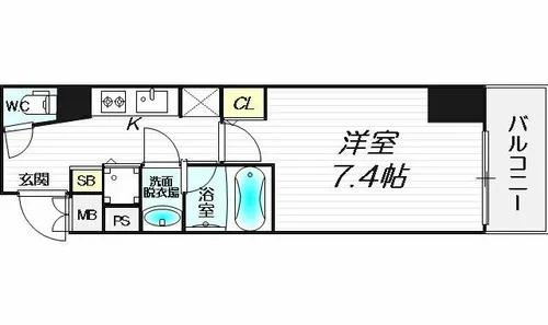 エスライズ西本町【3階】の間取り