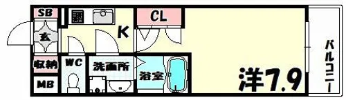 エスリード神戸海岸通【14階】の間取り