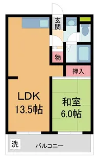 IO甲子園II番館【1階】の間取り