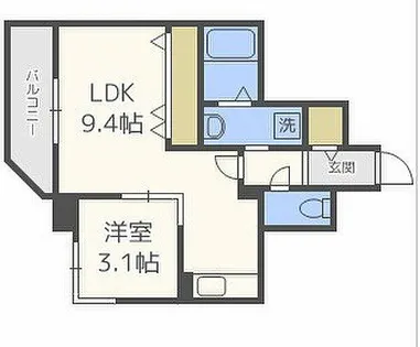 ウインステージ大博通り【8階】の間取り