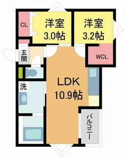 REGALEST 川西Ⅲ【101号室】の間取り