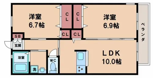 ROSE T&A【2階】の間取り