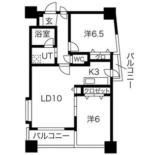 ノヴァ大通Ⅱ【8階】の間取り
