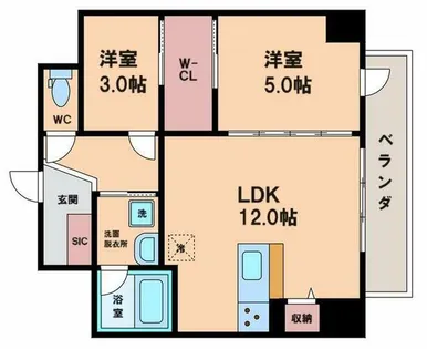 La CASA 上汐【3階】の間取り