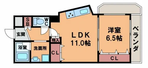 ハイクオリティアドニス【2階】の間取り