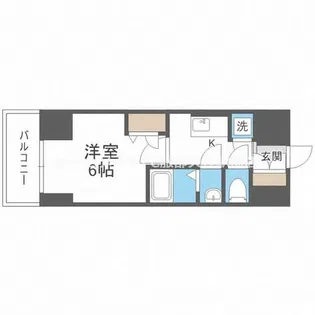 DIMUS新大阪【0811号室】の間取り