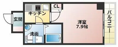 SERENiTE江坂四番館【4階】の間取り