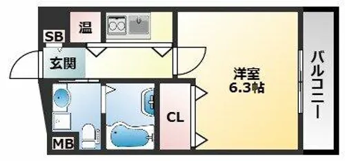 Celeb布施東【7階】の間取り