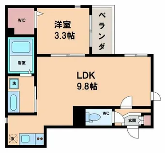 ハーモニーテラス林寺Ⅷ【3階】の間取り
