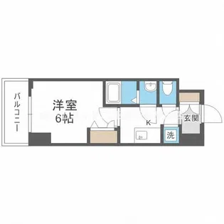 DIMUS新大阪【0607号室】の間取り
