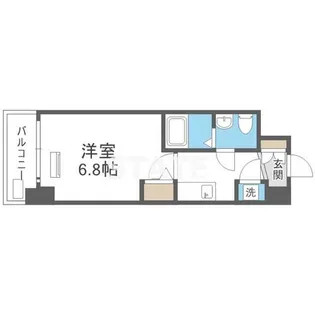 ラシュレエグゼ難波西【7階】の間取り