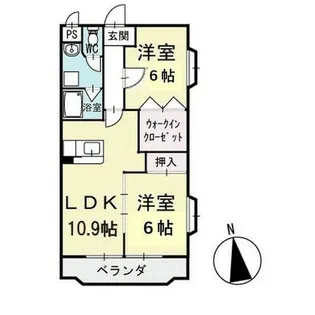 ハイツみずき【201号室】の間取り