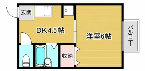 ルリアン高槻【211号室】の間取り