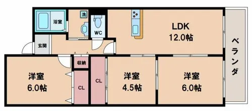 フォレスタ育和【2階】の間取り