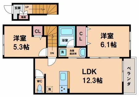 サザンテラス・ソレアード【2階】の間取り