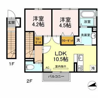 GRAND SOLEIL A棟【2階】の間取り