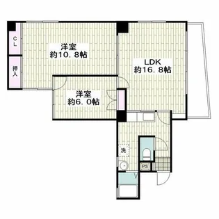タウンズ幅下【201号室】の間取り