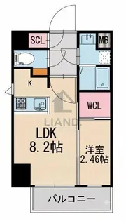 R-LINK南福岡【801号室】の間取り
