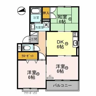 ヌーブ・ルミェール松本【2階】の間取り