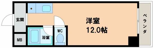 シティアーク天王寺【4階】の間取り