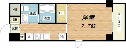 B-RISE玉造【7階】の間取り