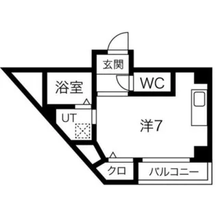 アムズコート勝山【3階】の間取り