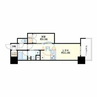 リビオメゾン新大阪【8階】の間取り