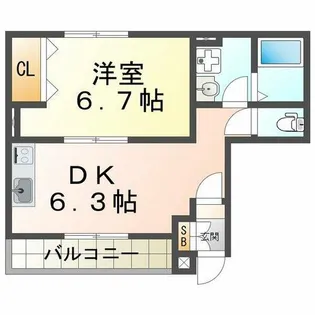 ベルリード塩屋北【1階】の間取り
