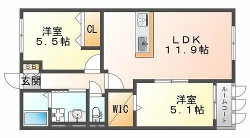 アズーロ垂水Ⅰ【1階】の間取り
