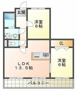 第一柏木ハイツ【1階】の間取り