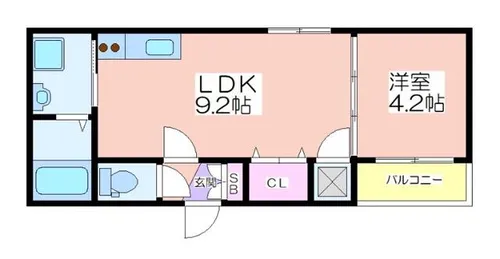 GRANDIR御崎Ⅱ【303号室】の間取り