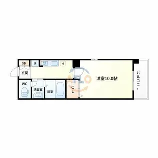 リュミエール江坂【5階】の間取り