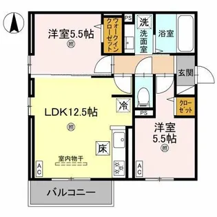 Wisteria三信【2階】の間取り