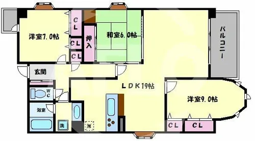 グランピアファーストアベニュー【4階】の間取り