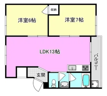 マンション沢良宜東B棟【5階】の間取り