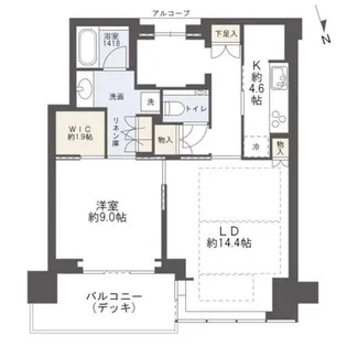 グラングリーン大阪 THE NORTH RESIDENCE【2613号室】の間取り