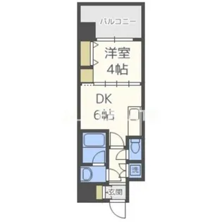 プレジオ城東中央【4階】の間取り