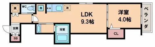 BOMIORA寺田町【2階】の間取り