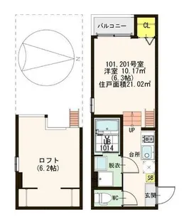 グランディオーソ姫島【1階】の間取り